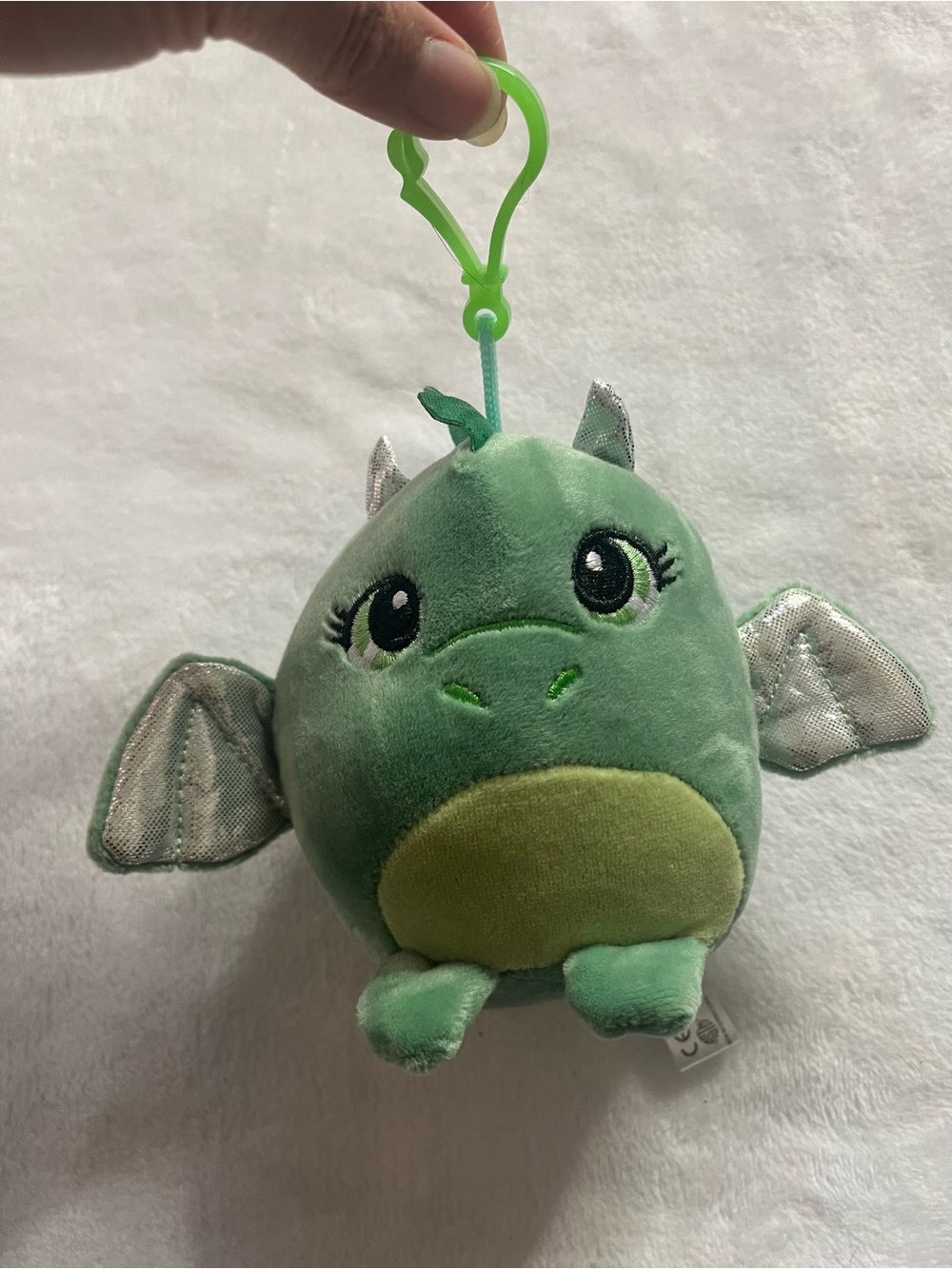Green dragon cute small dragon plush keychain